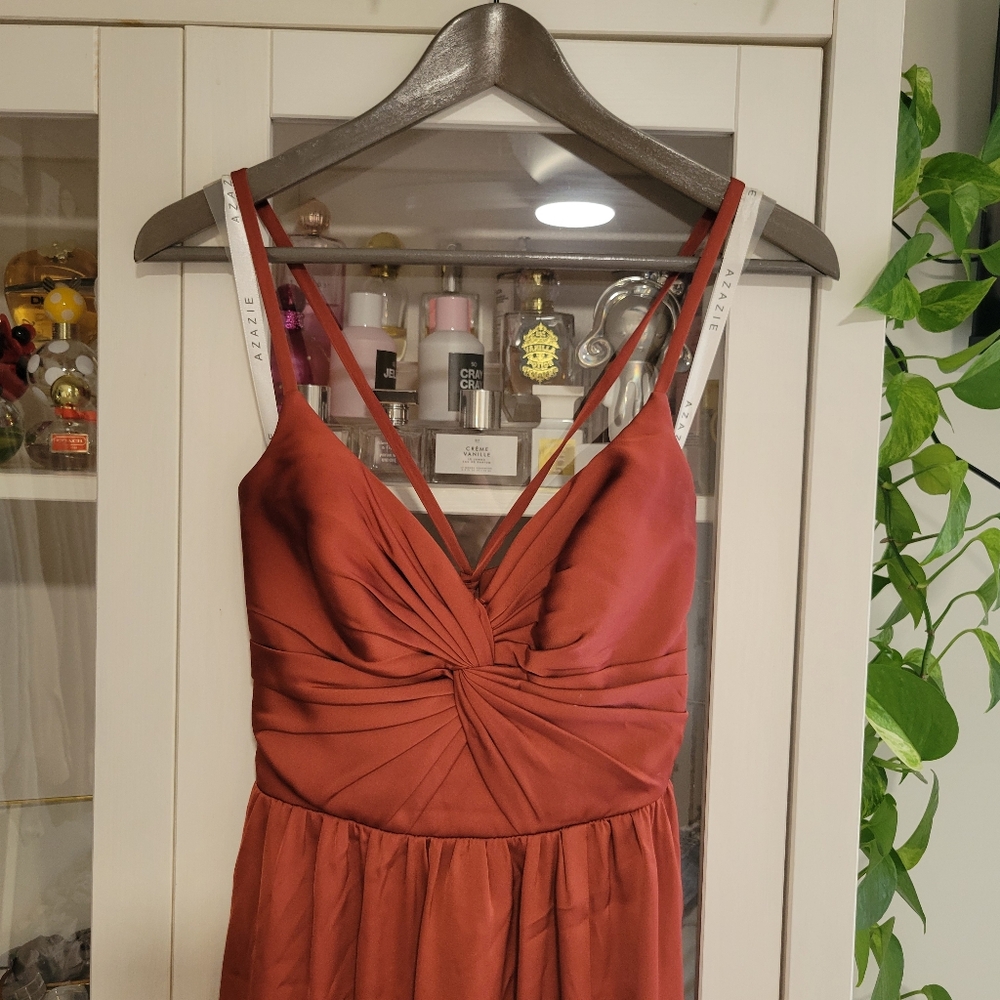 Azazie Raya Dress In Terracotta - Picture 10 of 11